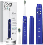 Voom Sonic Pro 5 Series Rechargeable Electronic Toothbrush, Dentist Recommended, Advanced Oral Care, 2 Minute Timer with Quadrant Pacing, 5 Adjustable Speeds, Soft Dupont Nylon Bristles, Blue