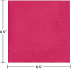 Creative Converting Touch of Color 2-Ply 50 Count Paper Lunch Napkins, Hot Magenta