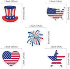 50 PCS Edible President Day Cupcake Toppers Wafer Paper USA American Flag Cupcake Picks Edible Independence Day Party Decorations for Patriotism Theme Anniversary Party Decorations Supplies