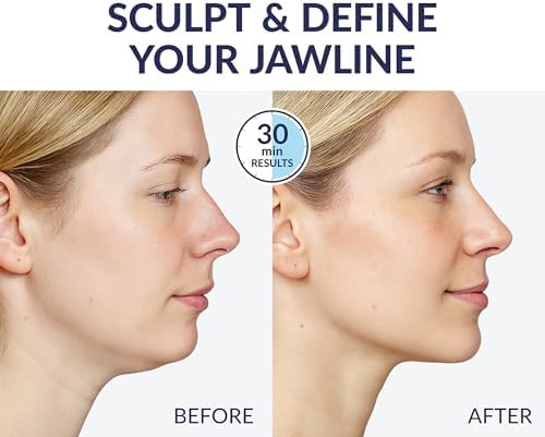 Stylia V Line Lifting Collagen Mask - Lift, Firm & Contour Jawline - Tightening Double Chin Strap with Hyaluronic Acid & Aloe - Neck Tightening and Lifting Mask - Jawline Shaper Face Lift Tape (10PC)