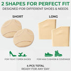 Metatarsal Pads for Women & Men – Gel Ball of Foot Cushions – Bunion & Callus Cushions for Shoes – Toe Sleeves & Foot Brace with Metatarsalgia Insoles, Reusable Forefoot Support (Women US: 10–13)