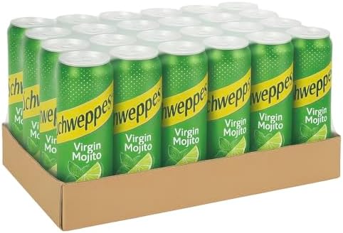 Schweppes's Virgin Mojito Non-Alcoholic Carbonated Soft Drink Each 330ml - Pack of 6