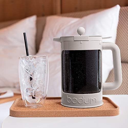Bodum Bean Cold Brew Coffee Maker Set, 1.5 L/51 oz, White