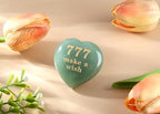 DUQGUHO Good Luck Gifts Crystals Heart for Women Mom Men Green Aventurine Crystal 777 Lucky Angle Number Good Luck Charms Love Stone Inspirational Spiritual Heart Crystal Gifts