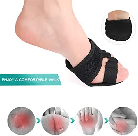 Metatarsal Foot Pads, 1 Pair Toe Straightener Splint Open Five-Toes Socks Forefoot Pads, Non-Slip Ball of Foot Cushions Toe Supports for Overlapping Toes Crooked Hammer Toes Hallux Valgus (L)