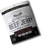 Sharifa Halal Beef Jerky, Black Pepper, (1) 2.85 oz. Bag – Great Everyday Halal Jerky Beef Meat Snack, 100 % Real Zabiha Halal Beef, 13g of Protein, 70 Calories, 0g Trans Fat, & 2g of Carbohydrates