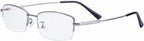 HUIHUIKK Half Rim Bifocal Reading Glasses Silver Frame Readers Eyewear