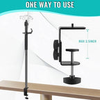 Table IV Poles,32 to 56In Telescopic Desktop IV Stand with 4 IV Bag Holder Portable Frosted Pipe Extension Pole IV Influsion Pole with Storage Hook for Home Hospital Clinic (Black)
