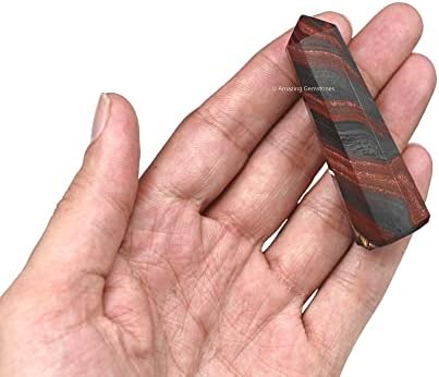 Amazing Gemstone Iron Tiger Eye Crystal Towers - Natural Healing Crystal Point Obelisk for Reiki Healing and Crystal Grid (2" to 3" INCH)