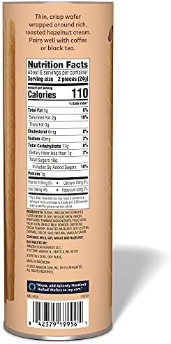 Amazon Brand, Aplenty Hazelnut Rolled Wafers, 5 Oz (Pack of 2)