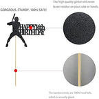Black Baseball 14 Birthday Cake Topper, Glitter Happy 14th Birthday Party Decoration