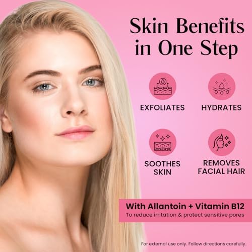 Trilogy Kit for PCOS Facial Hair Removal for Women - Clinical Grade Hair Remover for Women Chin Upper Lip - 3 Step System Lasts 3-4 Weeks - Soothing Gel with Aloe Vera & Vitamin E