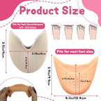 4 Pairs Toe Pads for Pointe Shoes(2 Pairs Cotton Pointe Shoe Toe Pads & 2 Pairs Silicone Gel Pads Pointe Shoes Protectors), Ballet Dance Toe Pad, High Heels Toe Caps, for Foot Metatarsal Protection