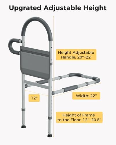 Bed Rails for Elderly Adults Safety, Bedrails for Elderly Adults Grab Bar Bed Handrails, Cane for Seniors with Non-Slip Ergonomic Handle and Storage Pocket, Fit Twin, Full, Queen, King