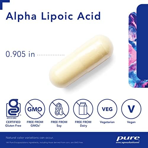 Pure Encapsulations Alpha Lipoic Acid 600 mg - ALA Supplement for Liver Support, Antioxidants, Nerve Health, Cardiovascular Health & Carbohydrate Support - Premium Alpha Lipoic Acid - 60 Capsules