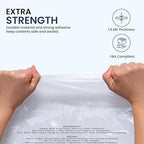 6x9 Clear Poly Bags with Suffocation Warning 200 Count – Permanent Seal Adhesive, Durable BPA-Free Plastic – Crystal Clear Packaging Bags for FBA, Clothes, Shipping, Retail, Storage and Mailing