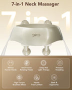 SKG H7 Ultra FSA Eligible Cordless Neck Massager for Pain Relief Deep Tissue, Shiatsu Shoulder Massager with Heat, Massage Tools for Trapezius, Lymphatic Drainage, Relaxation Therapy, HSA Items