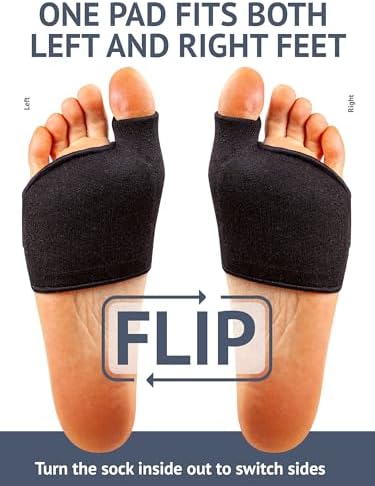 Brison Metatarsal Pads Ball of Foot Cushion for Men and Women - Gel Foot Cushions for Pain Relief Morton’s Neuroma Metatarsalgia Sesamoiditis Calluses - 1 Pair Black XL