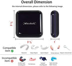 Portable Retainer Case with Mirror, Slim Snap-Lock Storage for Aligners & Mouth Guard, Travel-Friendly Dental Case, Inner Size: 2.56 × 2.36 × 0.79 inches (1 Pack)