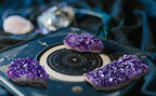 Top Plaza Natural Amethyst Geode Cave Healing Crystal Stones Rock Cluster Druzy Witchcraft Raw Amethyst Gemstone Specimen (0.44-0.66 Pound)