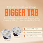 Pre-Filled Communion Cups with Larger Tab and Wafer Set - Box of 100 - Made with Concord Grape Juice & Wafer - Made in the USA