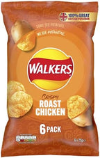 Walkers Roast Chicken Crisps 6 x 25g
