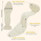 4 Pairs High Heel Inserts for Women 3/4 Length Insoles Heel Pads for High Heels Sponge Shoe Cushion Inserts Women for Heels Open Toes Sandals, Relief Foot Pain Shock Absorption