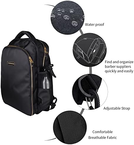 Barber Supplies Barber Clippers Backpack for Barber,with 1PCS Barber Cape&Barber Brush,Large Capacity,Pure Copper Zipper,Water Proof,Barber Accessories of Professional Hair Cutting Tools Backpack