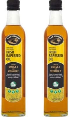 Lakeshore Irish, Cold Pressed ,Extra Virgin Rapeseed Oil, 2 pack, 250g each