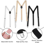 3PCS Thin Y Back Ladies Suspenders for Women Pants Under Clothes, Women Suspenders Hidden, Adjustable for Jeans Undergarment (Black, Gray, Skin Tone)