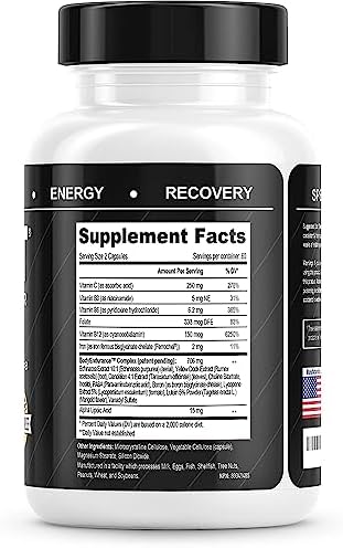 Natural Blood Builder Iron Supplement. RBC Support Made in USA with Echinacea & Dandelion Root helping VO2 Max, Energy, Endurance (1-Pack)