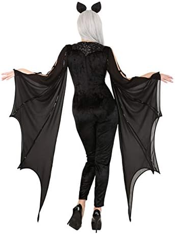 Women's Midnight Bat Costume - Velvet Jumpsuit and Headband with Ears