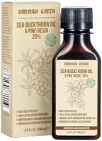 Siberian Sea Buckthorn Oil with Pine Cedar Resin Pure Natural 100% Extra Virgin Cold Pressed 100 ml / 3.4 fl oz