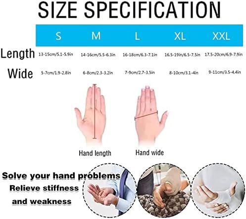 1 Pair Rehabilitation Robot Gloves, 2nd Generation Upgrade Rehabilitation Robot Gloves Both Hand, for Exercises Patients with Hand Dysfunct(Size:M Code,Color:Left+Right)