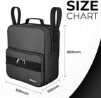 iMedic Deluxe Wheelchair Bag – Storage Backpack for Adults – Hangs Securely on Wheelchair Back – Organiser for Mobility & Electric Wheelchairs – Black