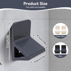 Agatige 2PCS Shower Wall Foot Rest, No Drill Triangular Suction Step for Shower Pedicure Stand Bathroom Pedal for Shaving Legs, Pregnant Woman Shower(Gray)