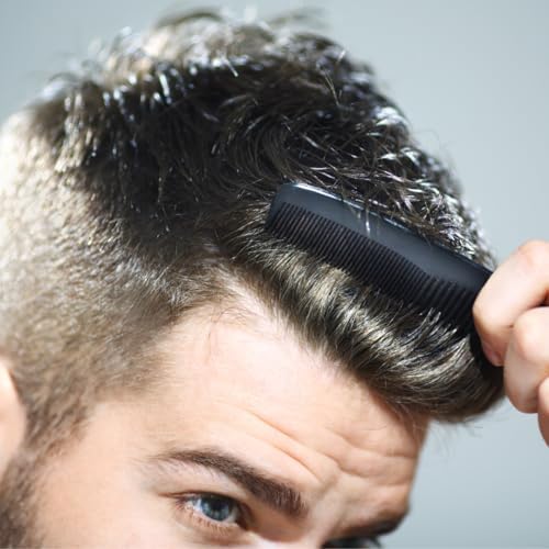 GENTS (5 Pack) Pocket Comb Black Unbreakable Round Teeth Course Fine Pocket Beard & Mustache Combs for Men's Hair | Sideburns Travel-Friendly Symmetry, Friendly Birthday Gifts Peines para Cabello