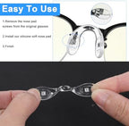 15 Pcs Eyeglasses Nose Pads, Saddle Bridge Nose Pads Soft Silicone Screw-in Eyeglass Nose-Piece for Eye Glasses Sunglass Eyewear Repair