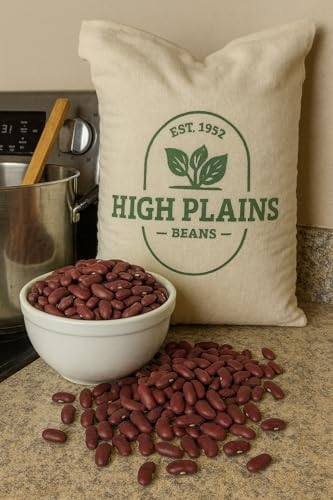 High Plains Dark Red Kidney Beans | 10 Pound Bag | Farm-Fresh | Non-GMO Verified | High Protein & Fiber Source | Dry Beans | Directly Sourced from Local Farmers