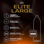 SKYN Elite Large Condoms – 36 Count – Ultra-Thin, Lubricated Latex-Free Condoms, Longer and Wider for a More Comfortable Fit