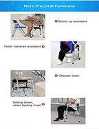 Rollator Walker Walker, Mobility Aids Height Adjustable Drive Walker with PU Seat Board and Backrest Lightweight Folding Walking Frame Rolling Walker Yearn for