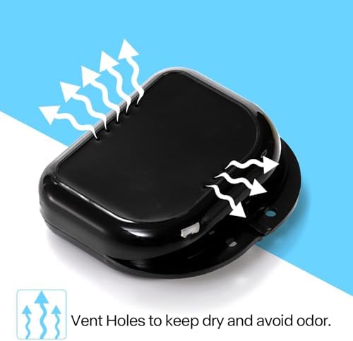 ZENFUN 40 Packs Retainer Case, Mouth Guard Cases Denture Case Bulk, Slim Aligner Box with Vent Holes, Assorted Denture Storage Container for Night Guards, Individually Sealed