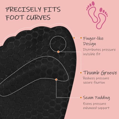 Zaiwoo Ball of Foot Cushions for Women(2 Pairs Foot Pads), High Heel Inserts, Metatarsal Pads Women, Pain Relief and Comfort，Anti Slip, Invisible