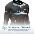 LP SUPPORT ARM2401Z Men's AIR Compression Shirt - Long Sleeve Top for Sports and Workouts - Fast Drying Materials