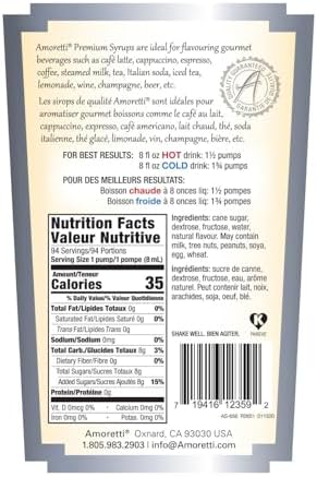 Amoretti - Premium Bubble Gum Syrup, 94 Servings Per Bottle (750 ml), with Pump for Flavoring Coffees, Cocktails, and other Beverages, Gluten Free, GMO/GEO Free, Preservative Free
