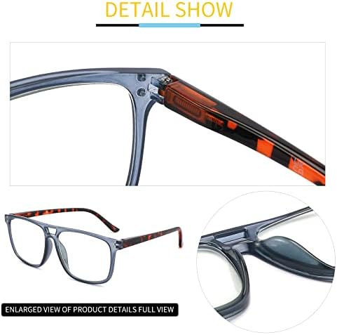 IVNUOYI 4 Pack Reading Glasses for Women Men,Blue Light Blocking Readers,Vintage Frame Eyeglasses with Spring Hinges