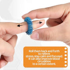 Spiky Sensory Rings, 10 Pcs Fidget Rings Stress Relief Toys Set Acupressure Rings Spiky Sensory Finger Rings for Anxiety Stress Relief Fidget Sensory Toys for Adults Silent Stress Reducer