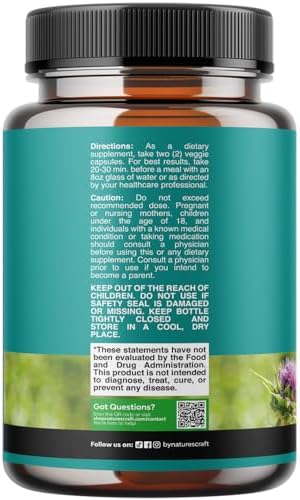Liver Cleanse Detox & Repair - Milk Thistle Supplement for Digestion & Immune Health - Ginger Root, Choline & Dandelion Root - Herbal Liver Support with Silymarin, Beetroot & Artichoke - 70 Count
