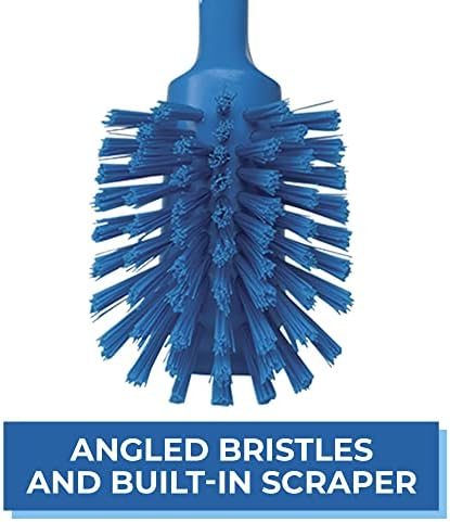 Vikan 42373 Brush,Dish,Scraping Edge,Medium,11",PP/PBT,Blue