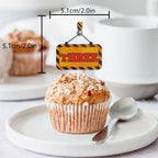 18pcs Gold Glitter Dessert Cupcake Topper Pick for Construction Tool Worker Three Years Old Theme Decor Supplies Kids Happy 3rd Birthday Party Decorations